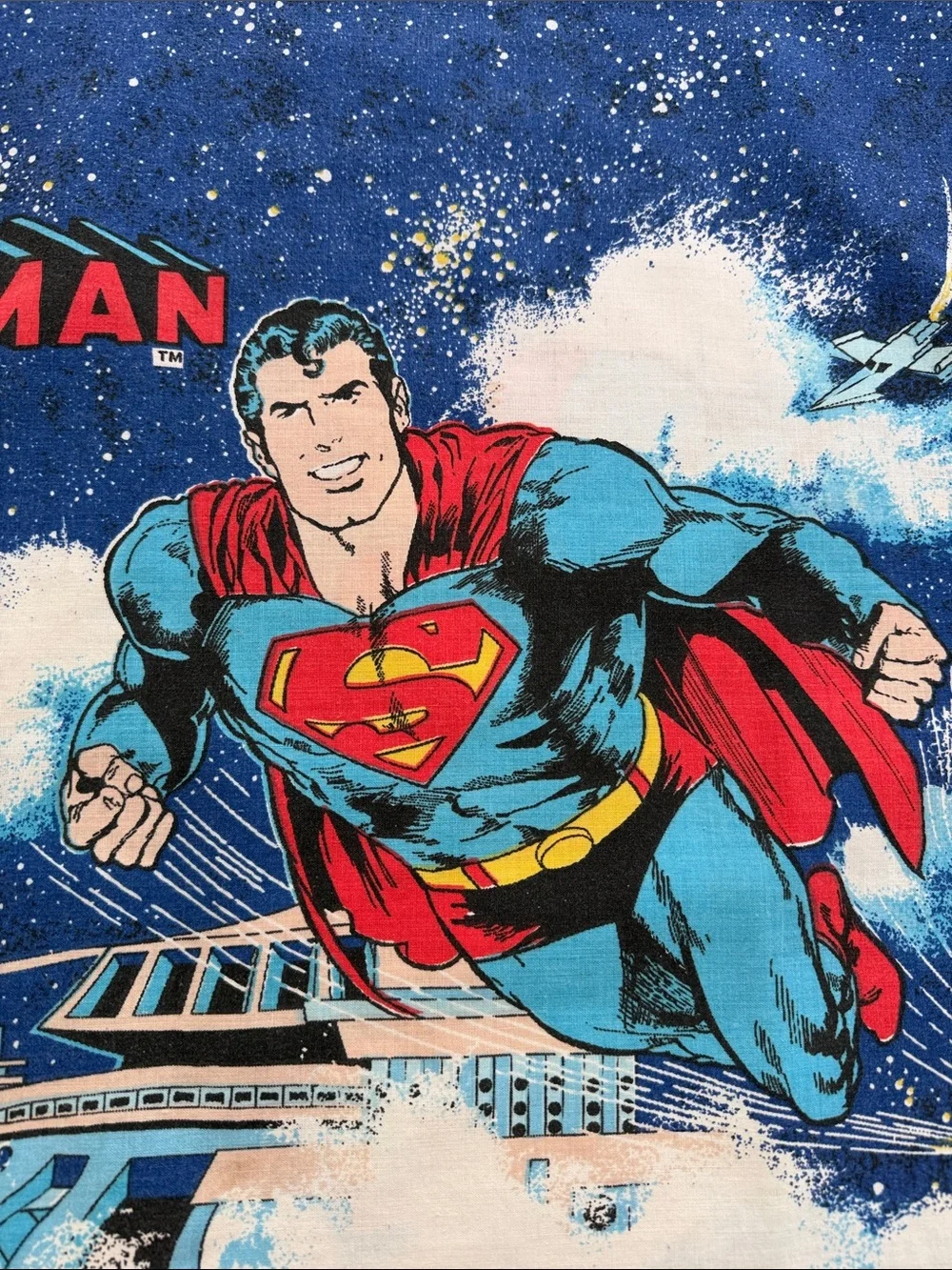 VINTAGE 1978 DC Comics Inc. Superman Bedding Standard Pillow Case